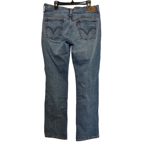 Levis 505 Straight Leg Women 8M Blue Denim Jeans Mid Rise Casual Everyday - Picture 2 of 6